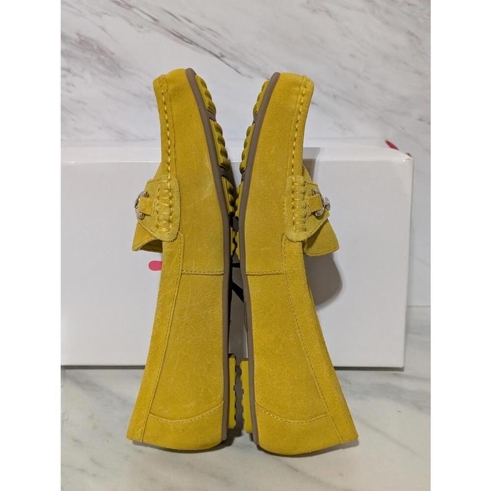 Isaac Mizrahi Yellow Suede Women's Loafers with Silver Bit Detail Sz 8M - Picture 8 of 8